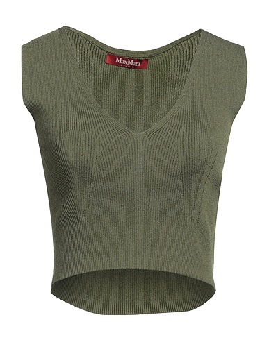 MAX MARA STUDIO Top Military green 65% Viscose, 35% Polyamide
