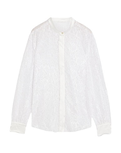 CARLA G. Lace shirts & blouses White 58% Polyamide, 42% Viscose, Acetate, Elastane