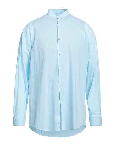 COSTUMEIN Solid colour shirt Sky blue 100% Cotton