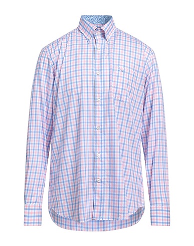 PAUL & SHARK Checked shirt Light pink 100% Organic cotton