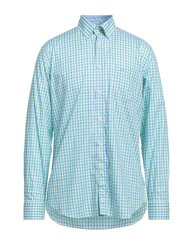 PAUL & SHARK チェック柄シャツ ライトグリーン オーガニックコットン 100%