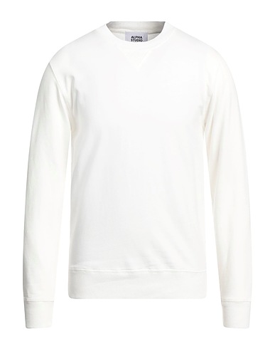 ALPHA STUDIO Sweatshirt White 100% Cotton