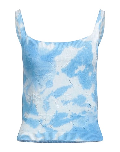 PINKO Top Light blue 67% Viscose, 29% Acrylic, 4% Polyester