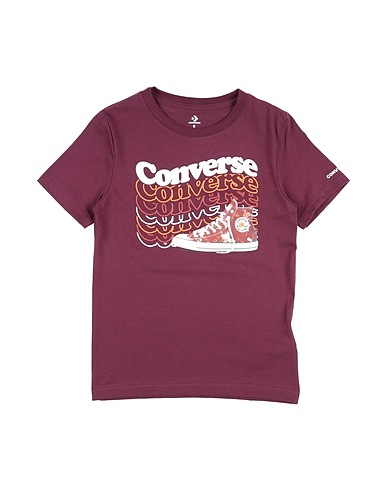 CONVERSE T-shirt WAVY CONVERSE SNEAKER TEE
 Plum 60% Cotton, 40% Polyester