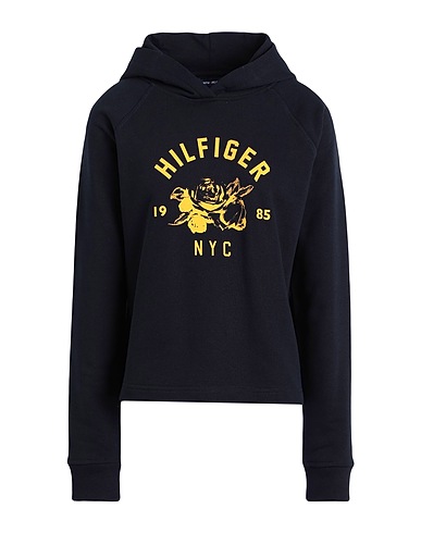 TOMMY HILFIGER Hooded track jacket  Midnight blue 78% Cotton, 22% Polyester