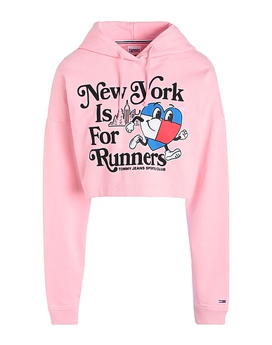 TOMMY JEANS Hooded track jacket  Pink 100% Cotton