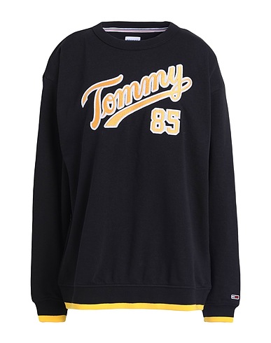 TOMMY JEANS Sweatshirt Black 60% Cotton, 40% Polyester