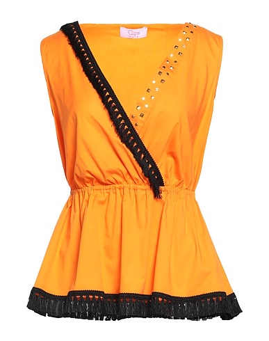 CLIPS MORE Top Orange 79% Cotton, 18% Polyamide, 3% Elastane