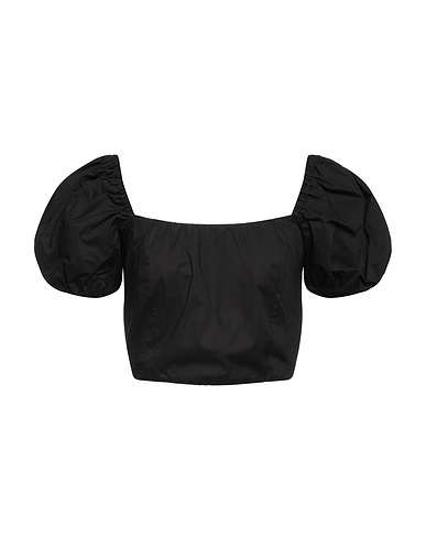 GIULIA N COUTURE Top Nero 64% Cotone, 32% Nylon, 4% Elastan