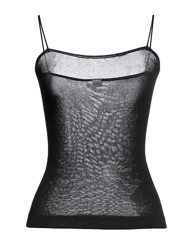 ELEVENTY Top Noir 83% Viscose, 17% Polyamide