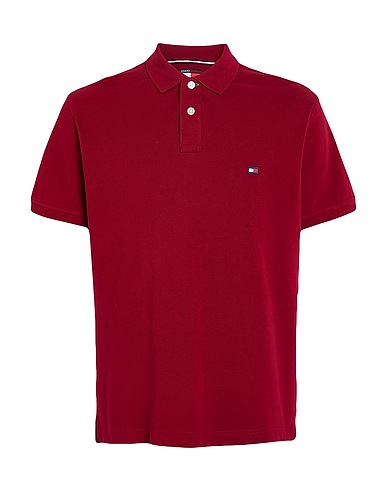 TOMMY HILFIGER Polo shirt Burgundy 100% Cotton