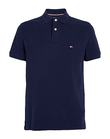 TOMMY HILFIGER Polo shirt Navy blue 100% Cotton