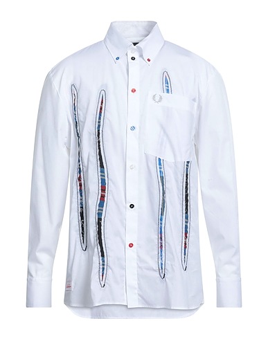 FRED PERRY x CHARLES JEFFREY LOVERBOY Camicia fantasia Bianco 100% Cotone
