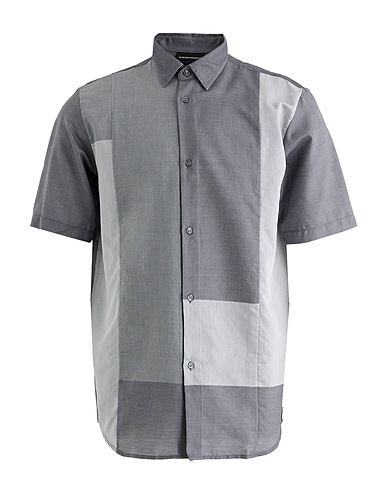 EMPORIO ARMANI Patterned shirt Grey 100% Cotton