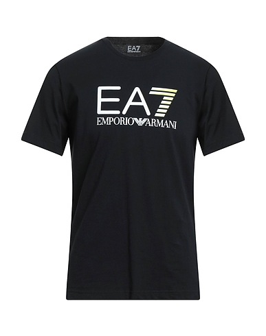 EA7 T-shirt Black 100% Cotton