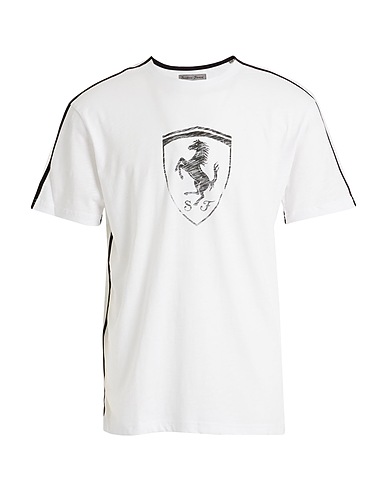 SCUDERIA FERRARI T-shirt White 100% Cotton