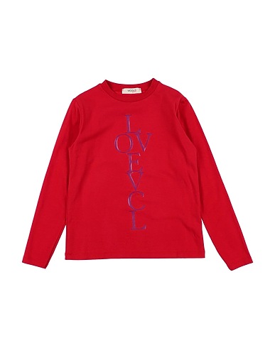 VICOLO T-shirt Red 90% Cotton, 10% Elastane