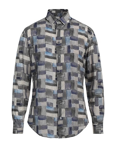 GIORGIO ARMANI Patterned shirt Grey 100% Cotton