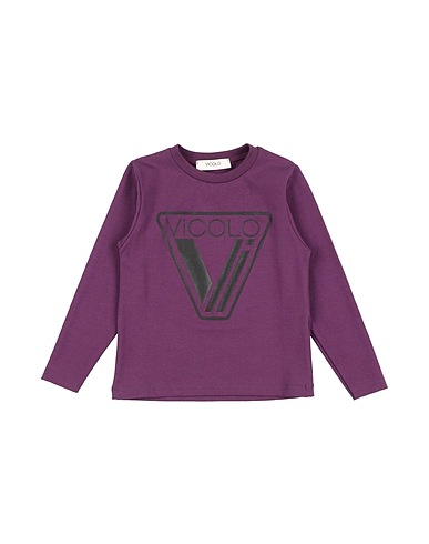 VICOLO T-shirt Viola 90% Cotone, 10% Elastan