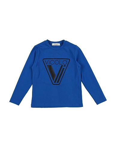 VICOLO T-shirt Blu 90% Cotone, 10% Elastan
