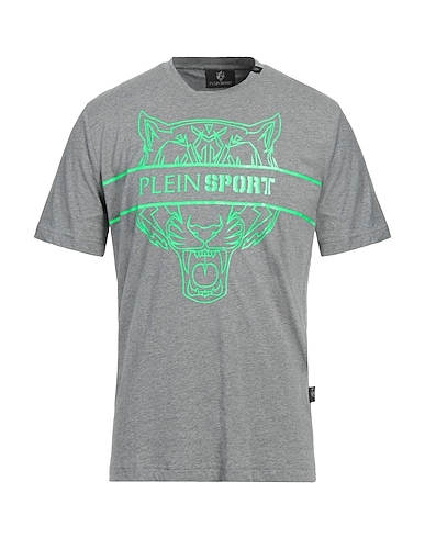 PLEIN SPORT T-shirt Light grey 95% Cotton, 5% Elastane