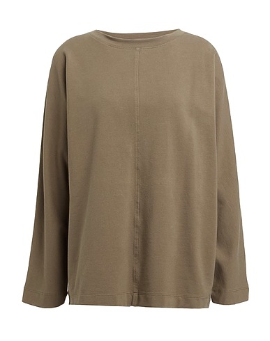 ALPHA STUDIO Basic T-Shirt Military green 95% Cotton, 5% Elastane