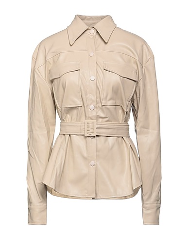 VANESSA SCOTT Solid colour shirts & blouses Beige 55% Polyester, 45% Polyurethane