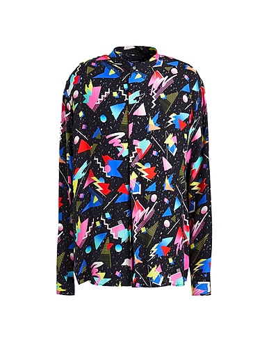BALMAIN Patterned shirt Black 100% Cupro