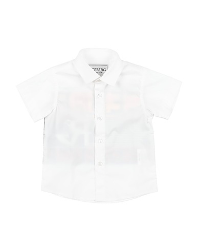 ICEBERG Patterned shirt White 97% Cotton, 3% Elastane