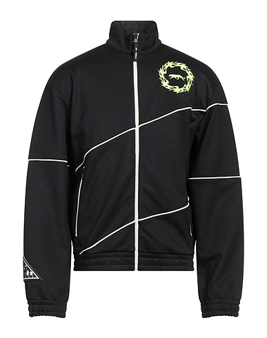 JUST CAVALLI Sweatshirt Black 55% Polyester, 45% Cotton