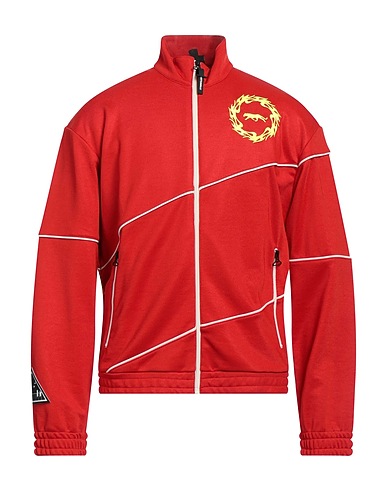 JUST CAVALLI Sweatshirt Red 55% Polyester, 45% Cotton