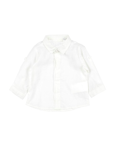 MINIBANDA by SARABANDA Solid color shirt Off white 55% Linen, 45% Cotton