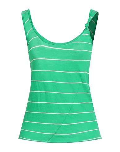 ROBERTO COLLINA Tank top Green 100% Cotton