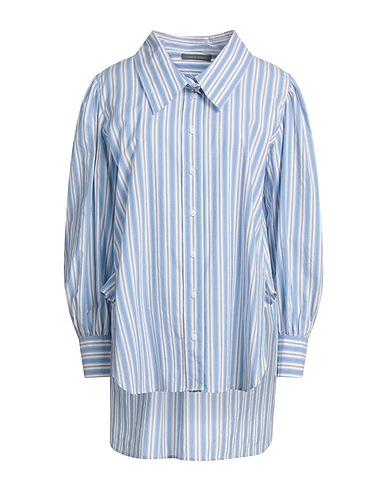 ALBERTA FERRETTI Striped shirt Sky blue 100% Cotton