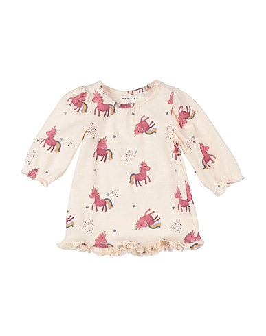 NAME IT® Robe bébé  Ivoire 95% Coton biologique, 5% Élasthanne