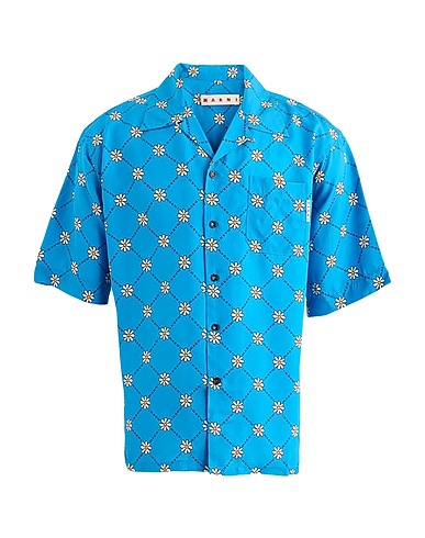 MARNI Patterned shirt Turquoise 100% Viscose