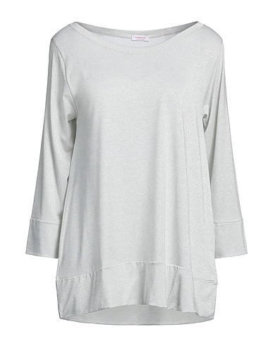 ROSSOPURO T-shirt Grigio chiaro 68% Viscosa, 13% Poliestere, 12% Poliammide, 7% Elastan