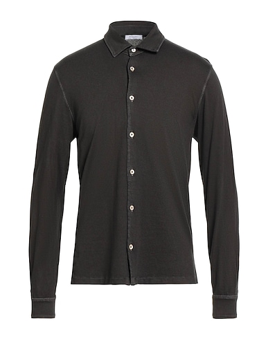 BOGLIOLI Camicia tinta unita Antracite 85% Cotone, 15% Cachemire