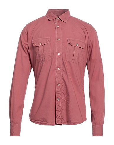 CELLINI Solid color shirt Mauve 100% Cotton
