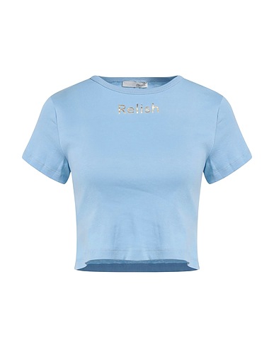 RELISH Crop top Sky blue 95% Cotton, 5% Elastane