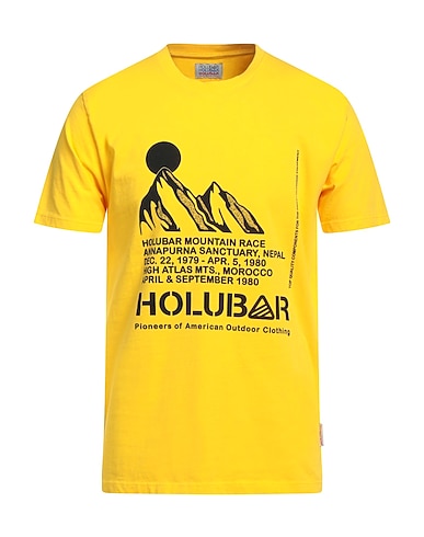 HOLUBAR T-shirt Yellow 100% Cotton
