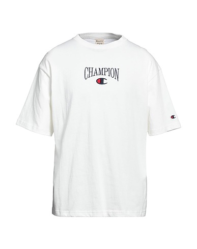 CHAMPION T-shirt Avorio 100% Cotone
