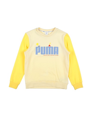PUMA Sweatshirt Pastel yellow 96% Cotton, 4% Elastane