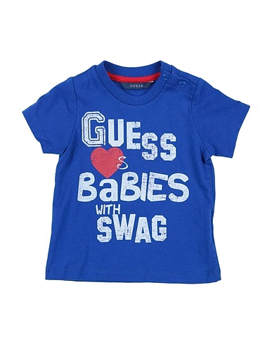 GUESS Ｔシャツ ブルー コットン 100%