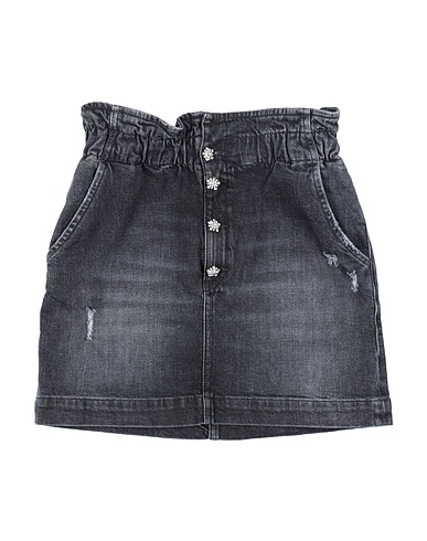 DONDUP Denim skirt Black 98% Cotton, 2% Elastane