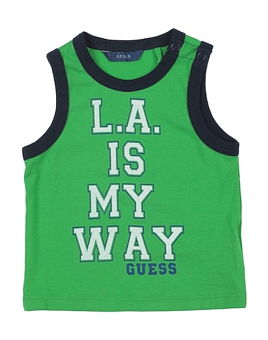 GUESS T-shirt Green 100% Cotton