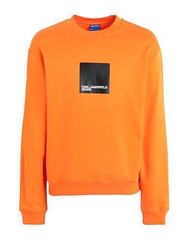 KARL LAGERFELD JEANS スウェット KLJ REGULAR LOGO SWEAT
 オレンジ オーガニックコットン 90% / リサイクルポリエステル 10%