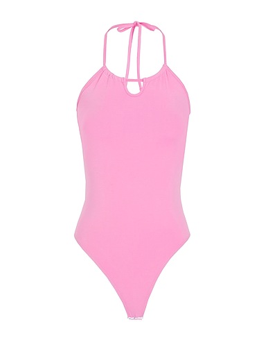 8 by YOOX TOPWEAR VISCOSE JERSEY HALTER BODYSUIT
 Pink 95% Viscose, 5% Elastane