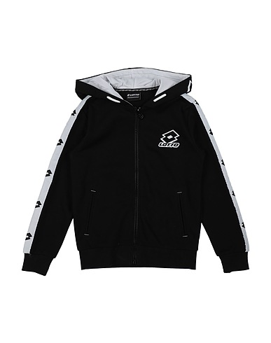 LOTTO Sweatshirt Black 80% Cotton, 20% Polyester