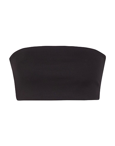 8 by YOOX Crop top JERSEY BANDEAU CROP TOP
 Nero 95% Poliestere riciclato, 5% Elastan